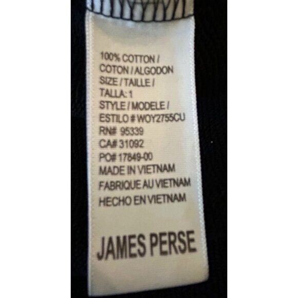 James Perse Jacket Women Small Black Open Front Hooded Pumice Avant- garden - Picture 7 of 8